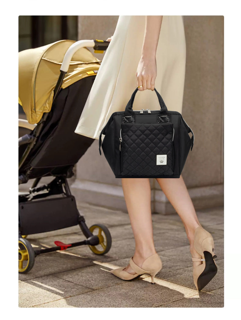 Lequeen Diamond 7TH Edition Mini Mommy Bag - K Cover Black