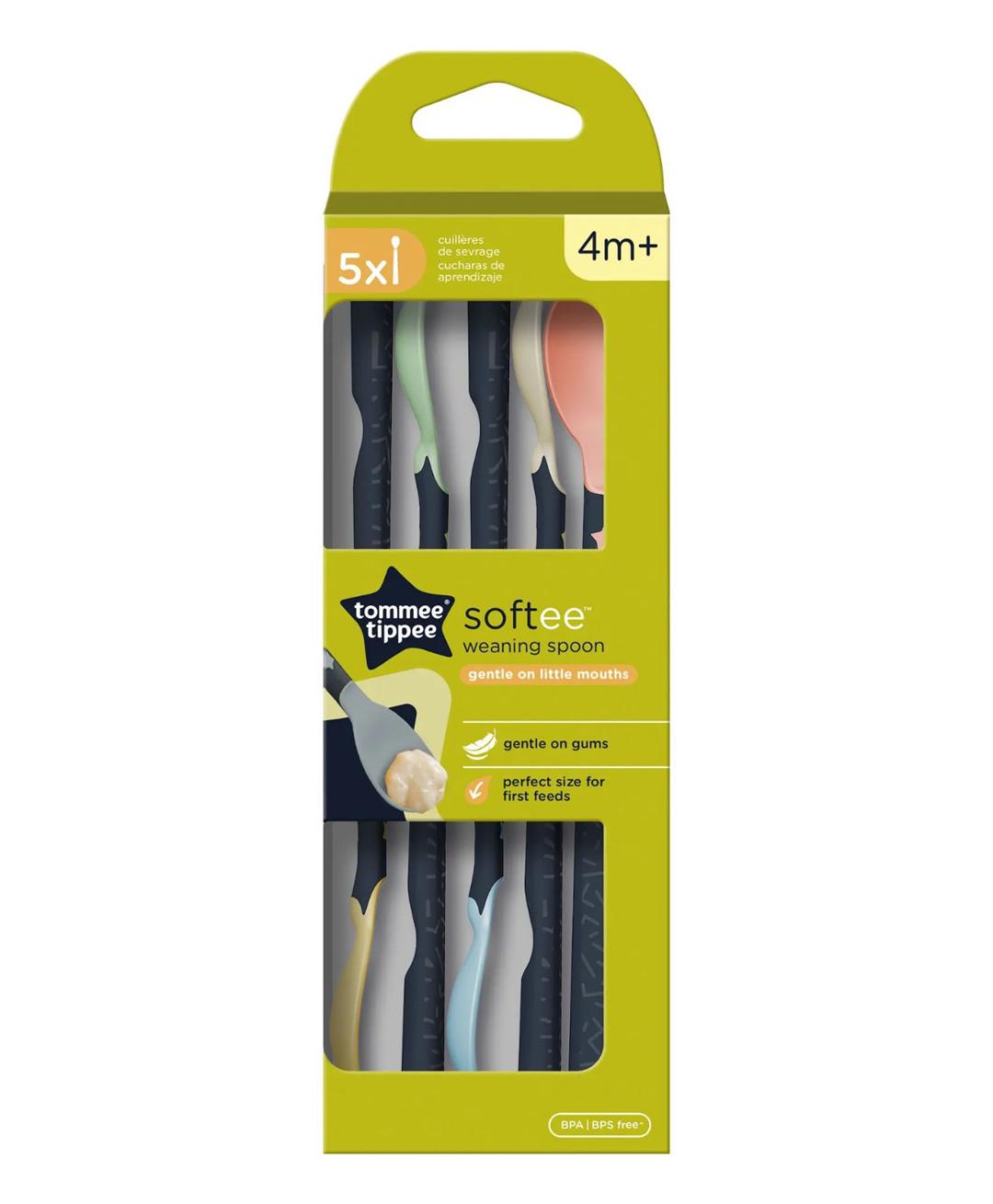 Softee Weaning Spoons, Set of 5 - 4m+