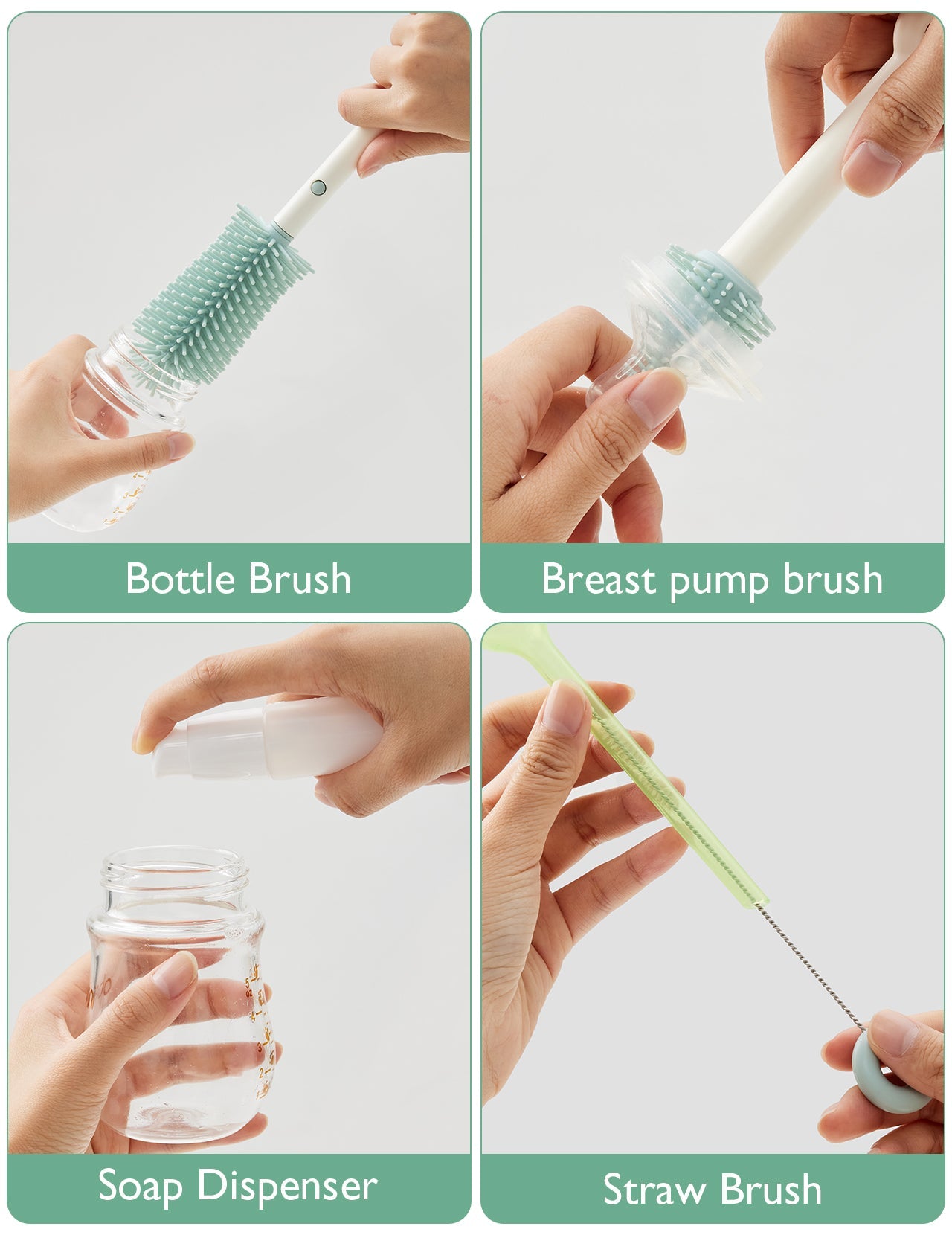 Momcozy - Push-Press Design Bottle Brush Kit