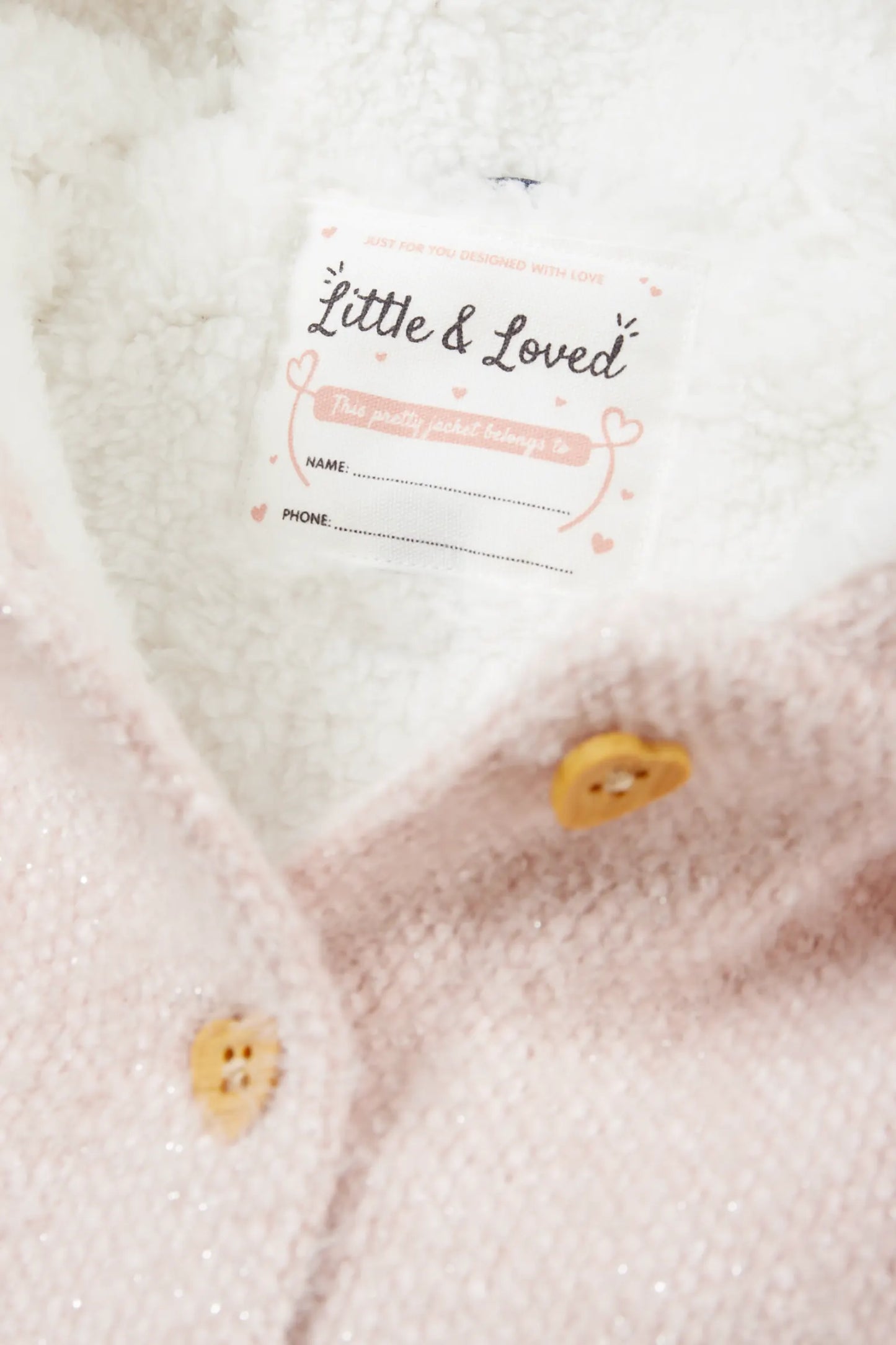 Baby lined cardigan with hood