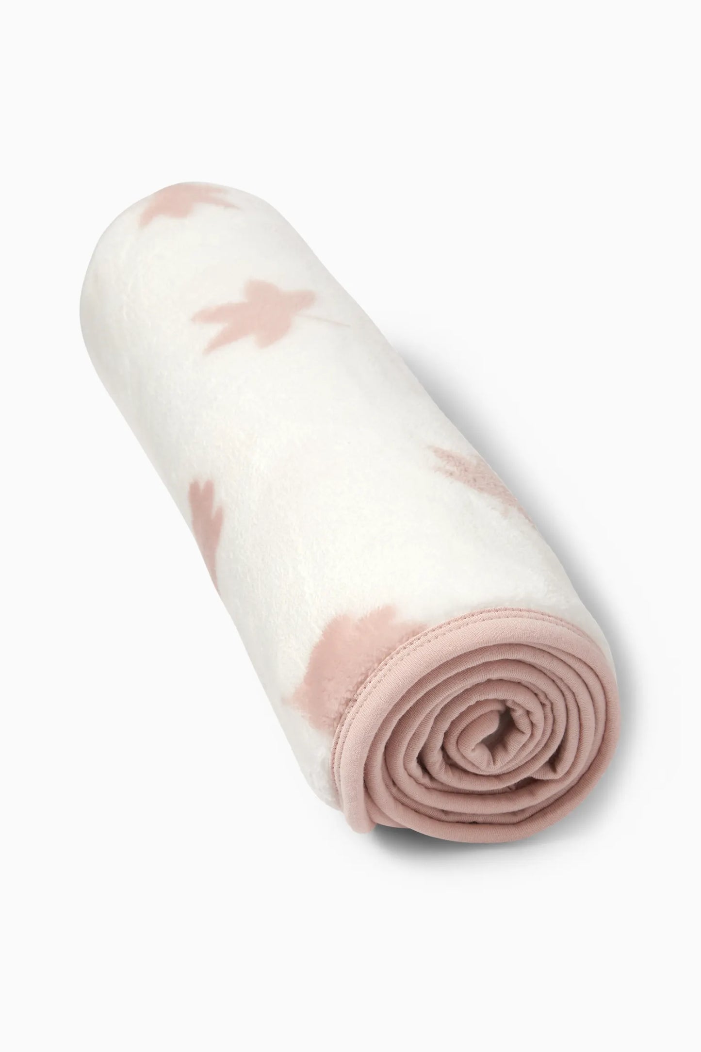 Baby patterned blanket - Pink Leaves