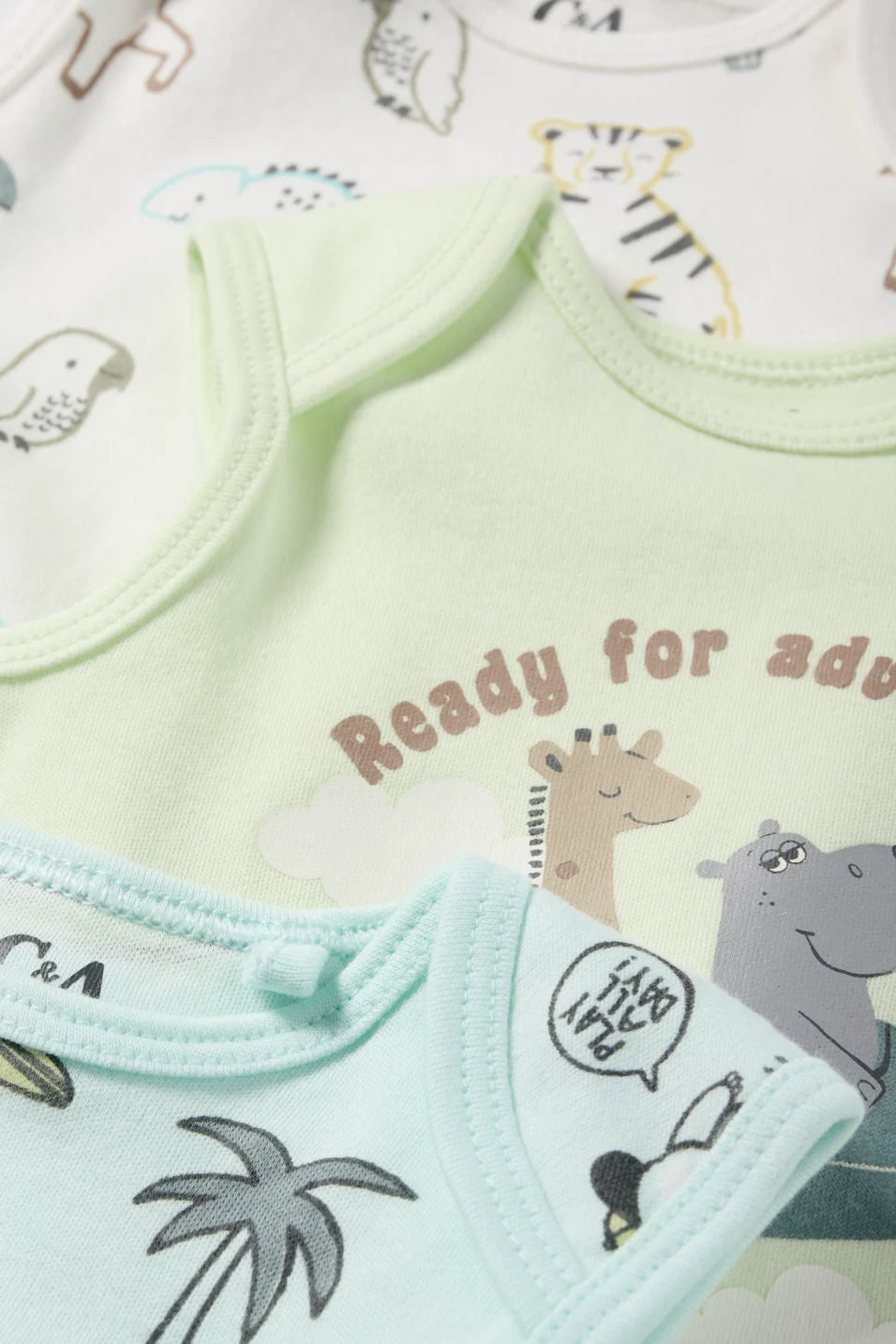 Pack of 3 sleeveless bodysuits