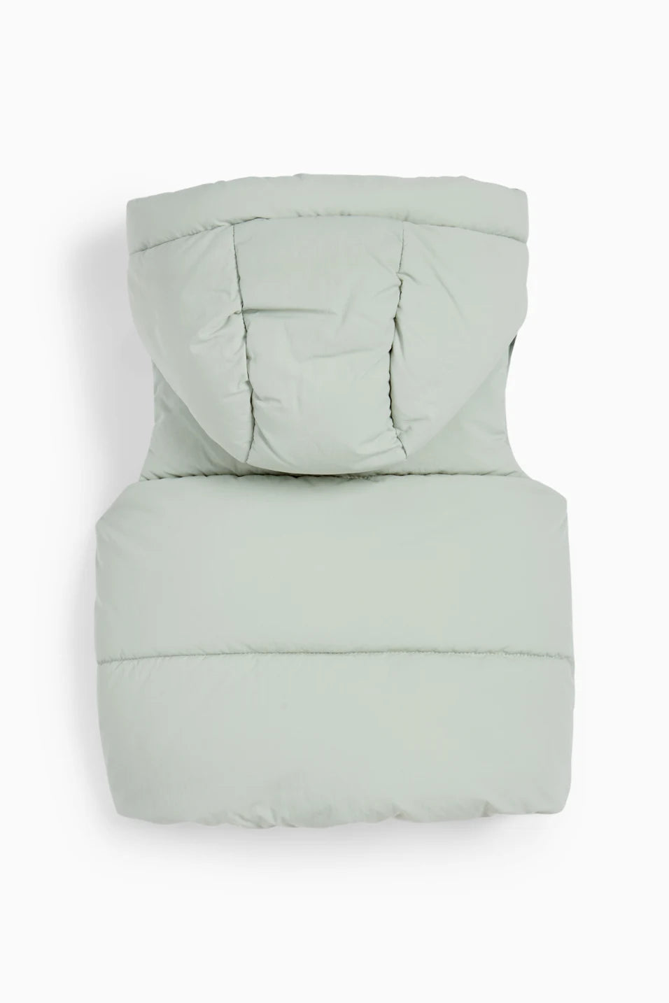 Lined quilted vest with hood - water repellent