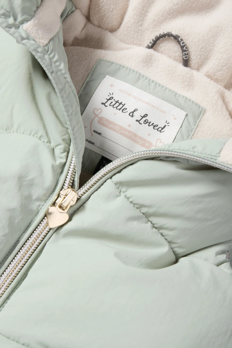 Lined quilted vest with hood - water repellent