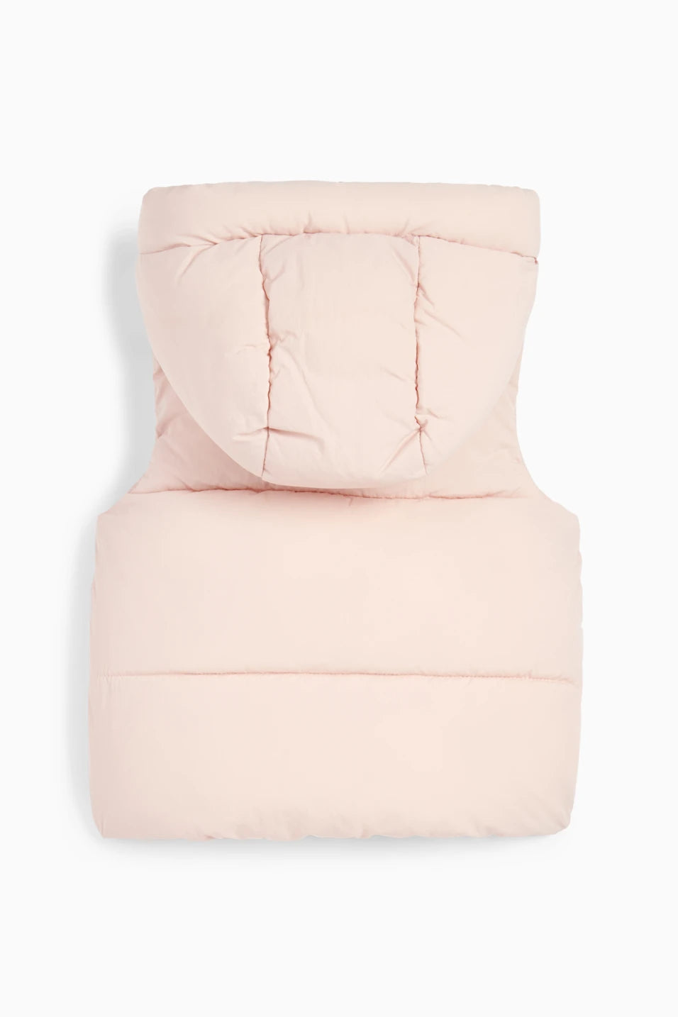 Lined quilted vest with hood - water repellent