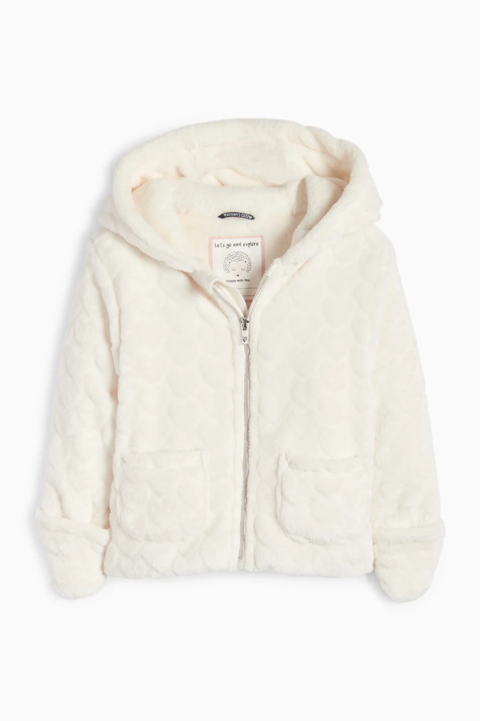 Heart - Plush jacket with hood