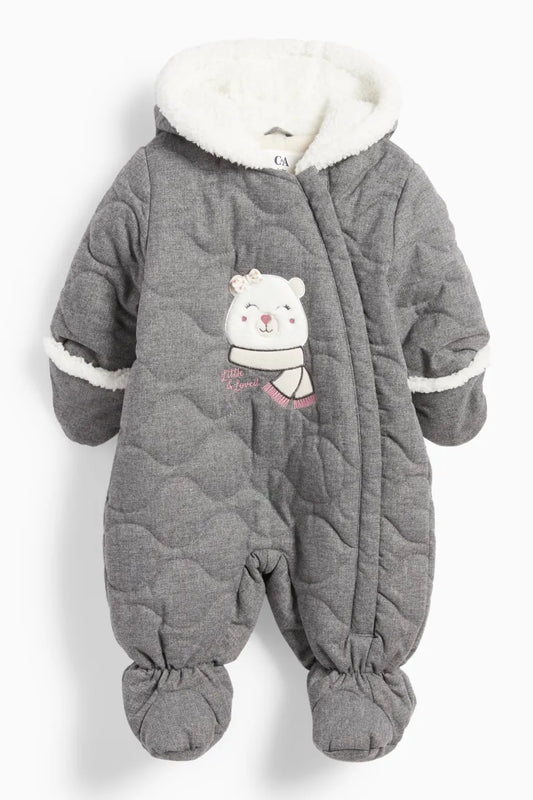 Bear - Hooded baby snowsuit