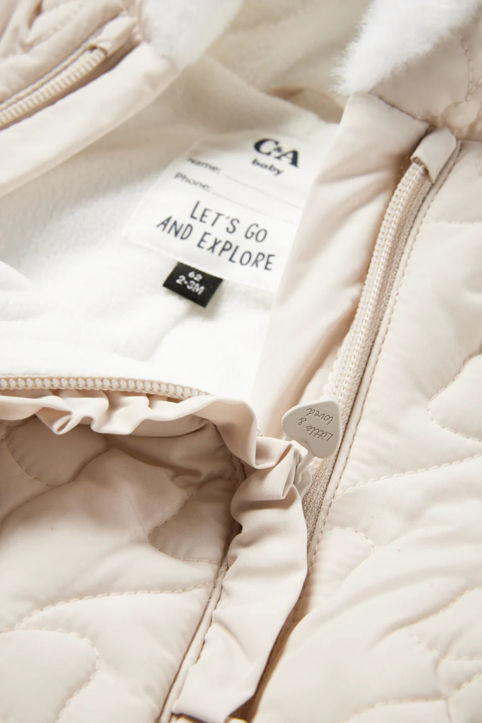 Hooded baby snowsuit