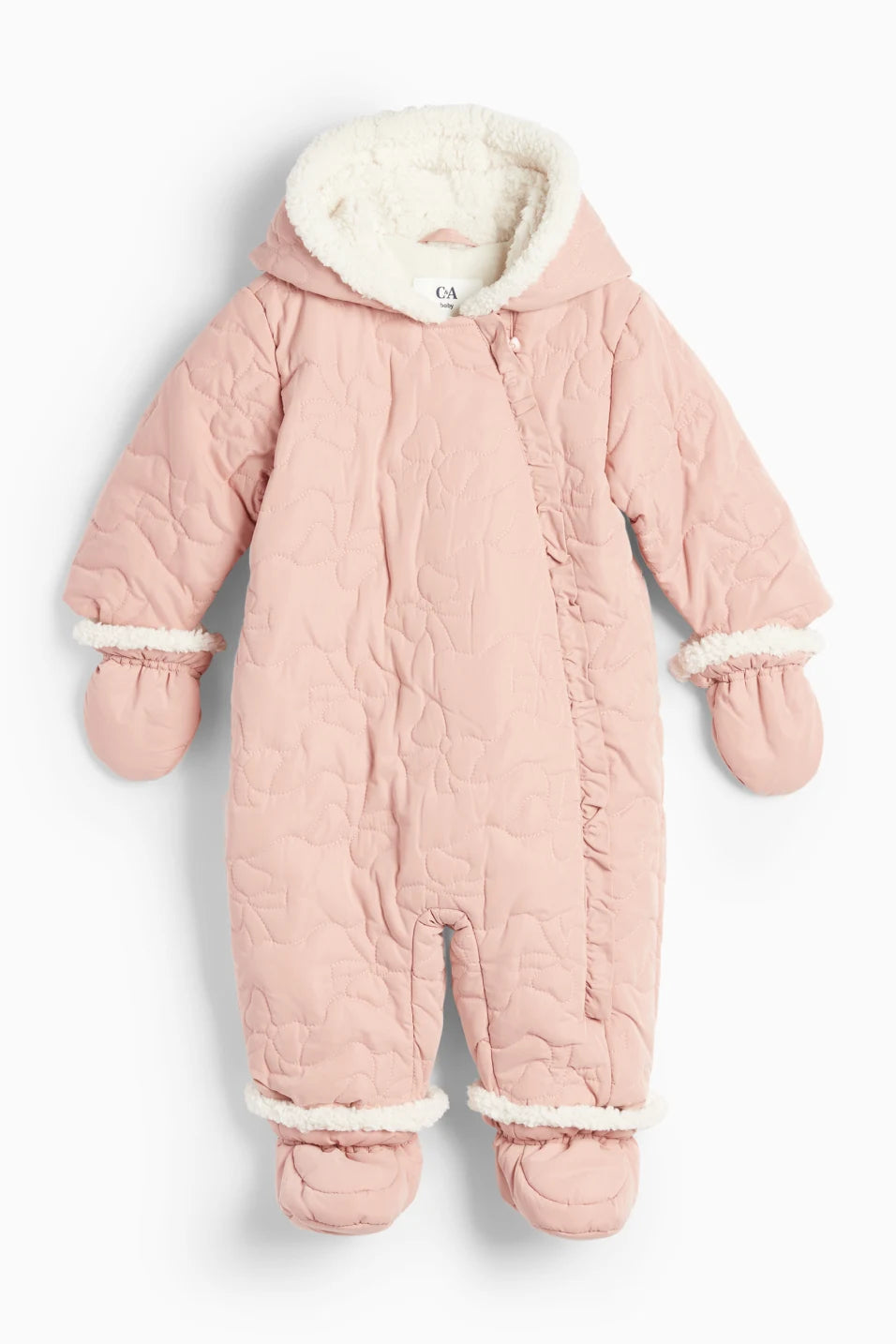 Baby snowsuit - Buttoned mittens and feet