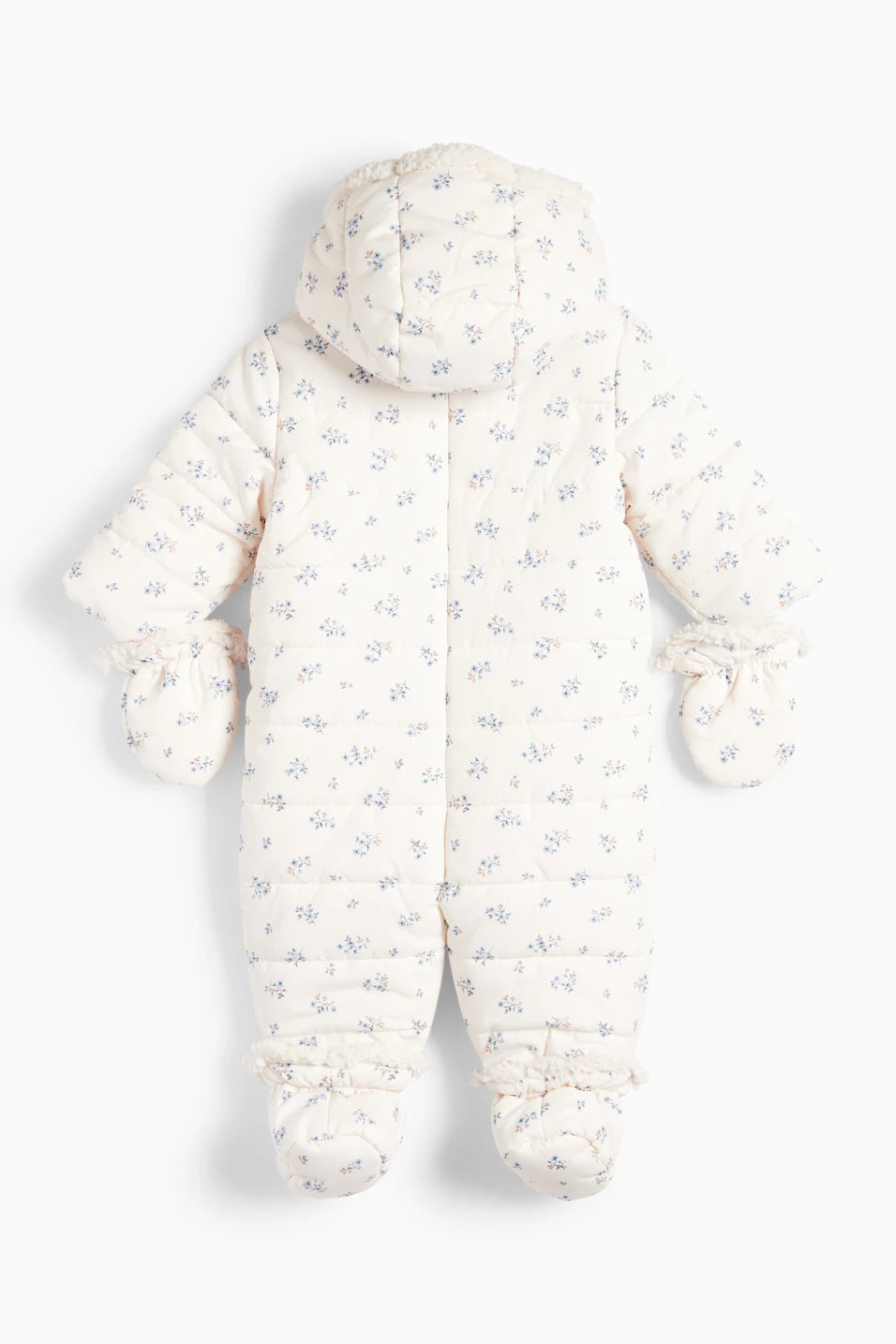 Flory - Baby snowsuit - Buttoned mittens and feet