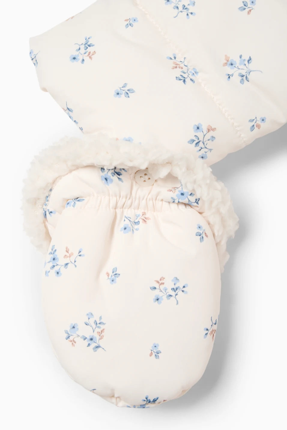 Flory - Baby snowsuit - Buttoned mittens and feet