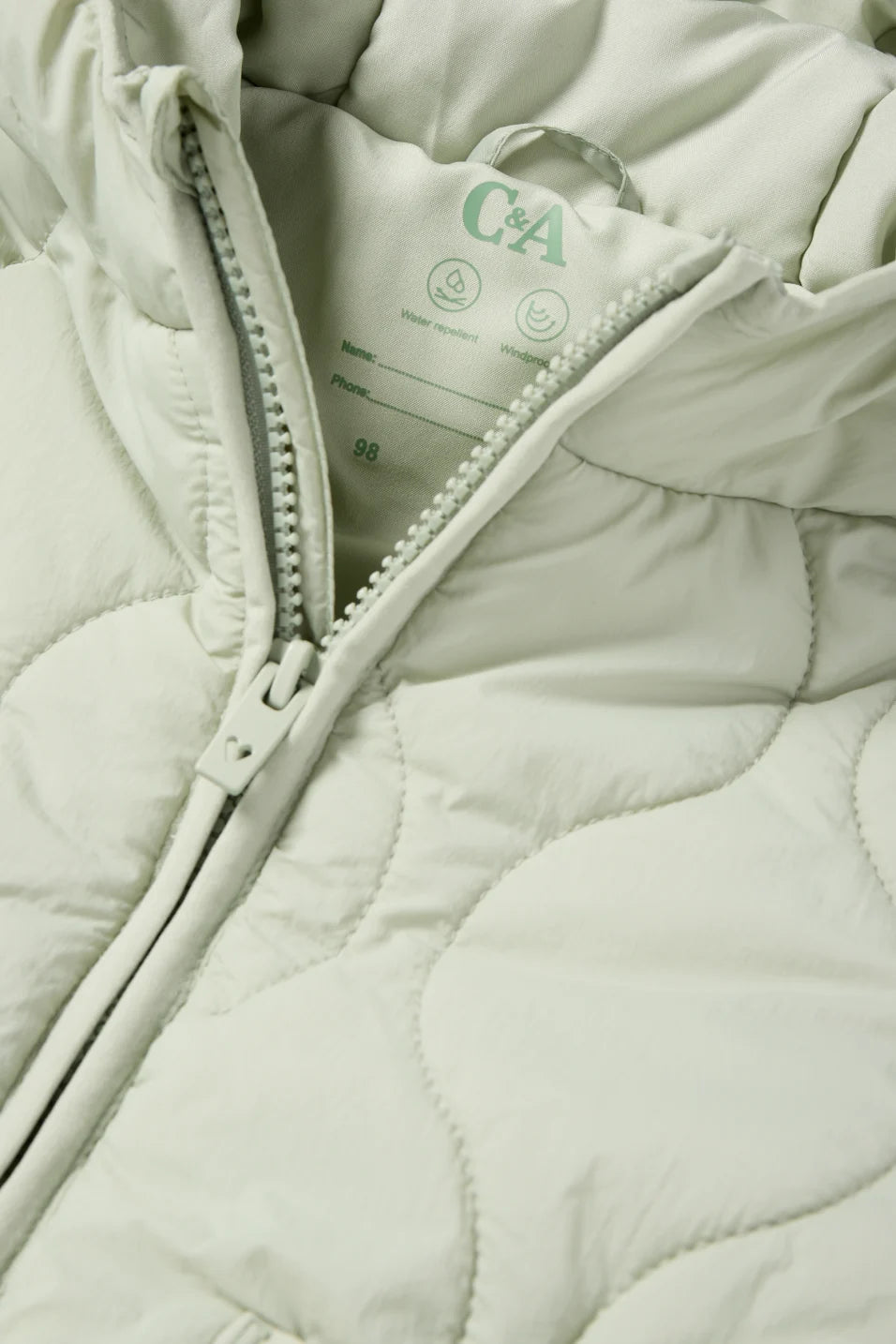 Quilted jacket with hood - water repellent