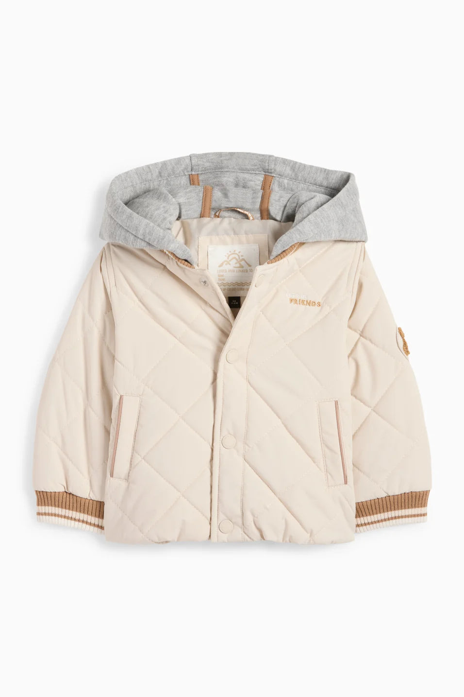 Bear - Baby quilted jacket with hood