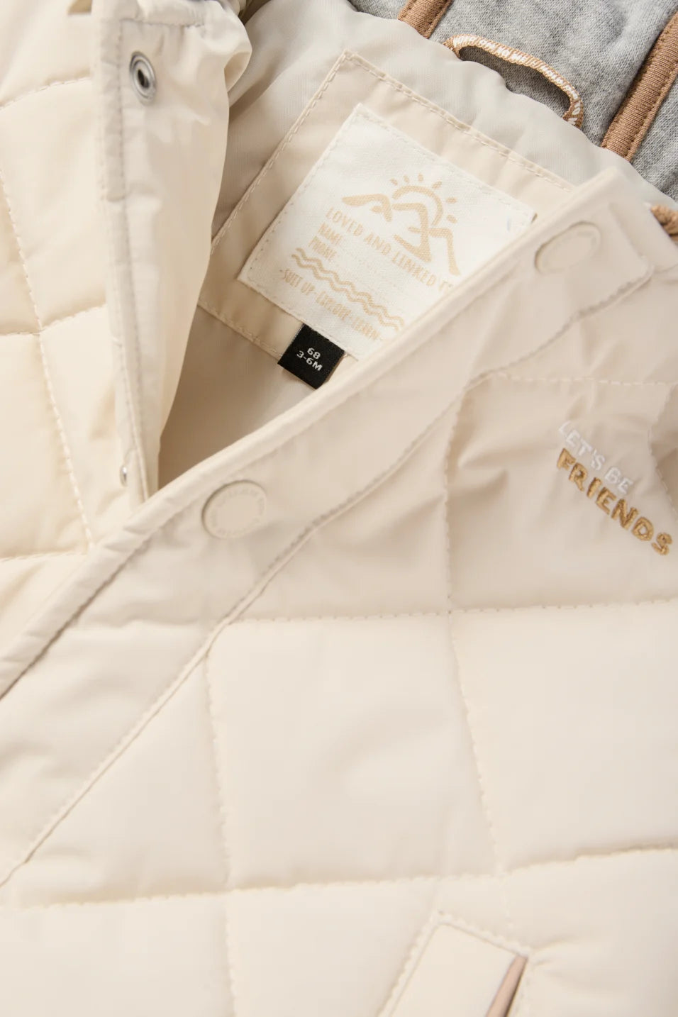 Bear - Baby quilted jacket with hood