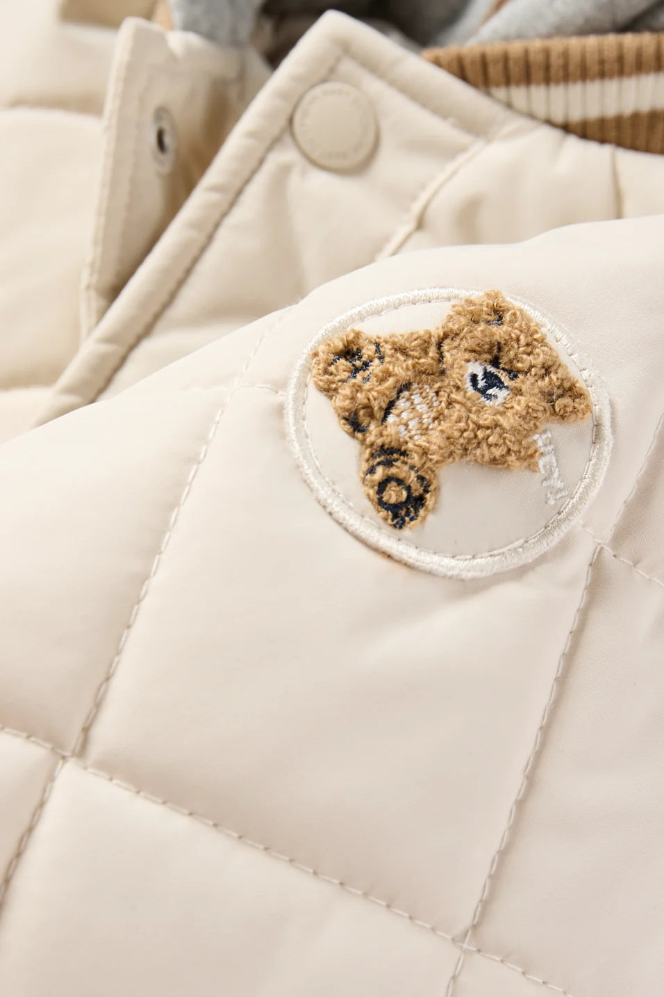 Bear - Baby quilted jacket with hood