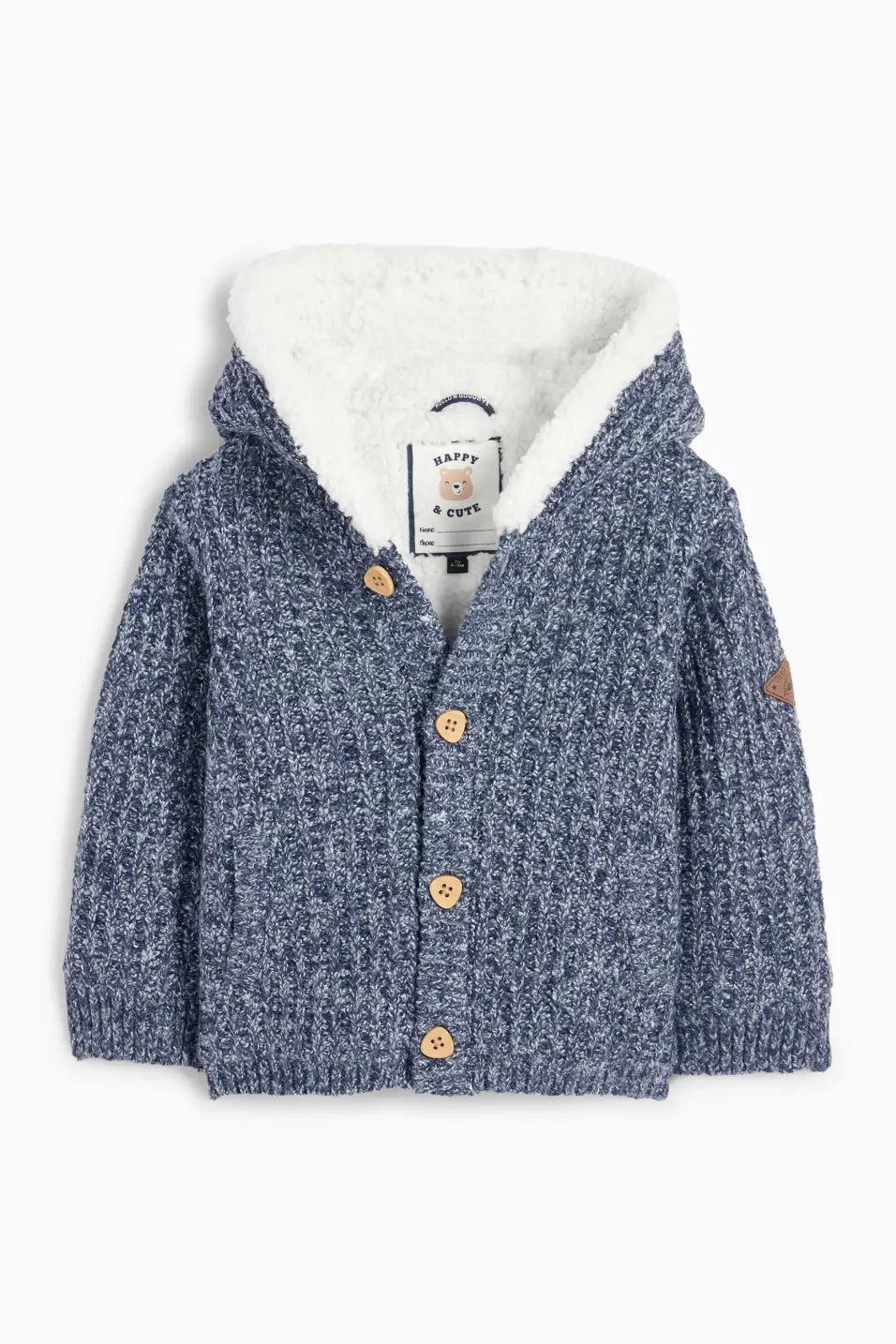 Knit Hooded Cardigan - Lined