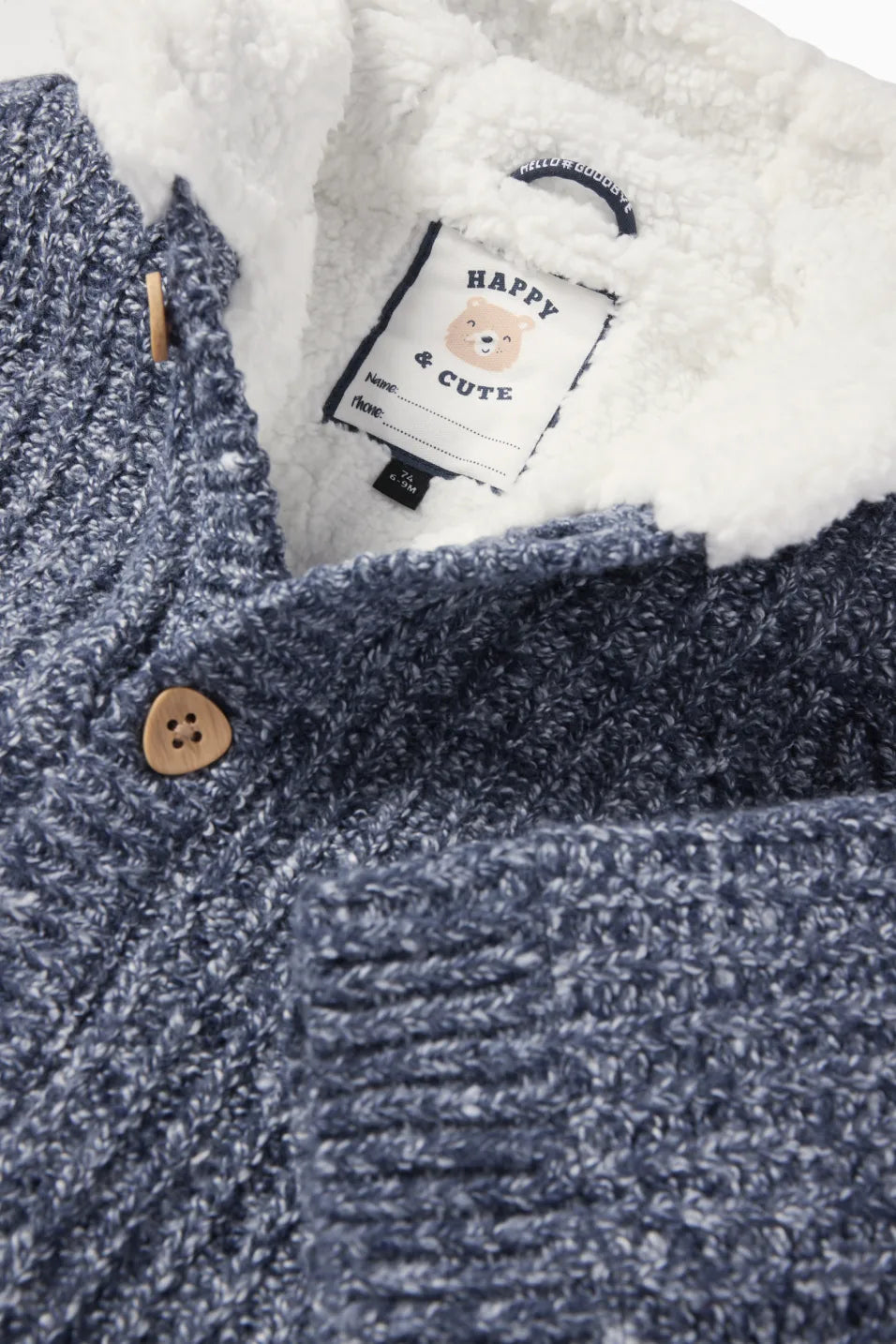 Knit Hooded Cardigan - Lined