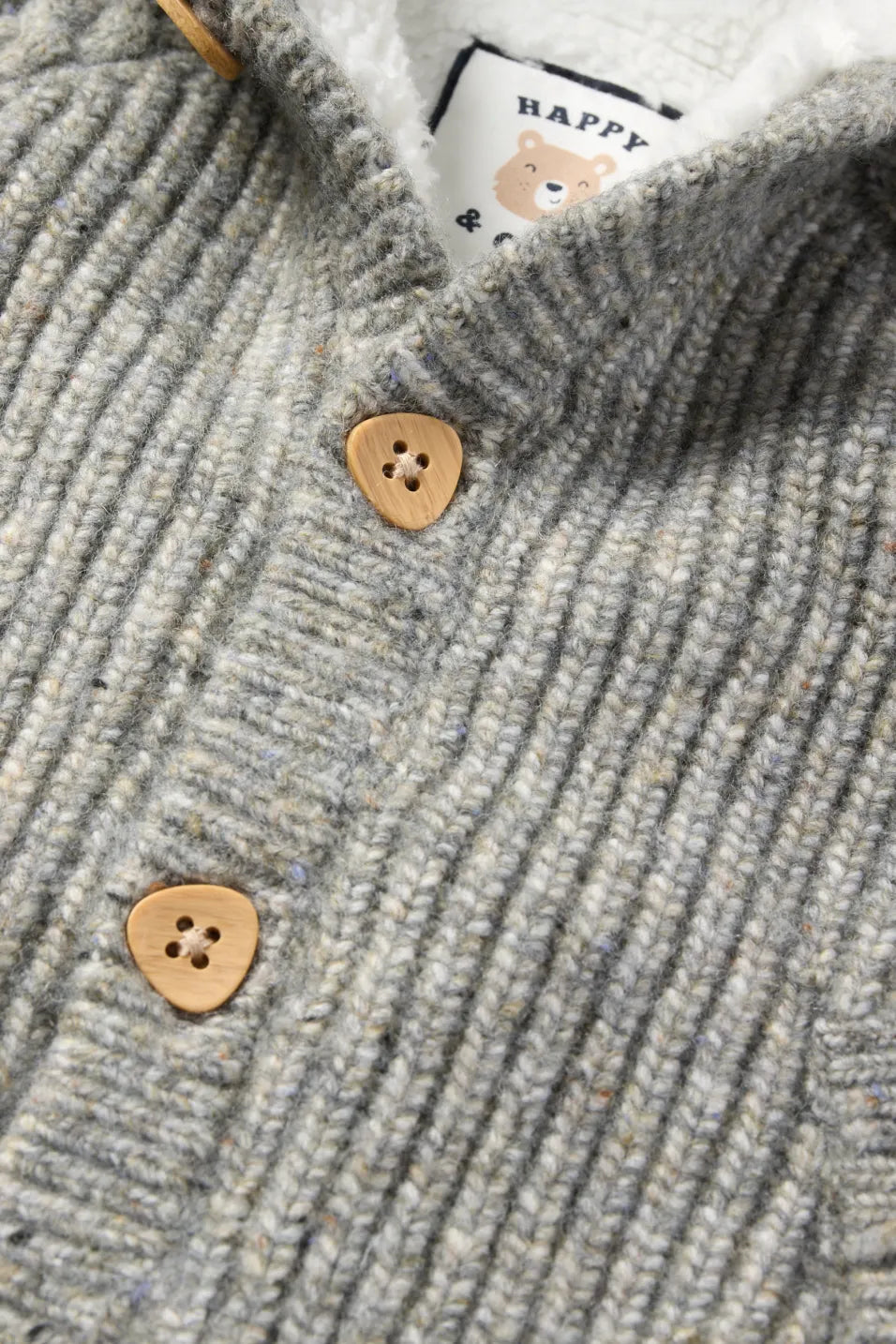 Knit Hooded Cardigan - Lined