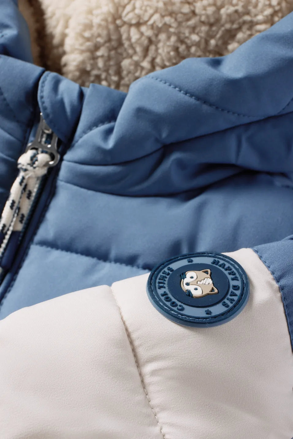 Baby quilted jacket with hood