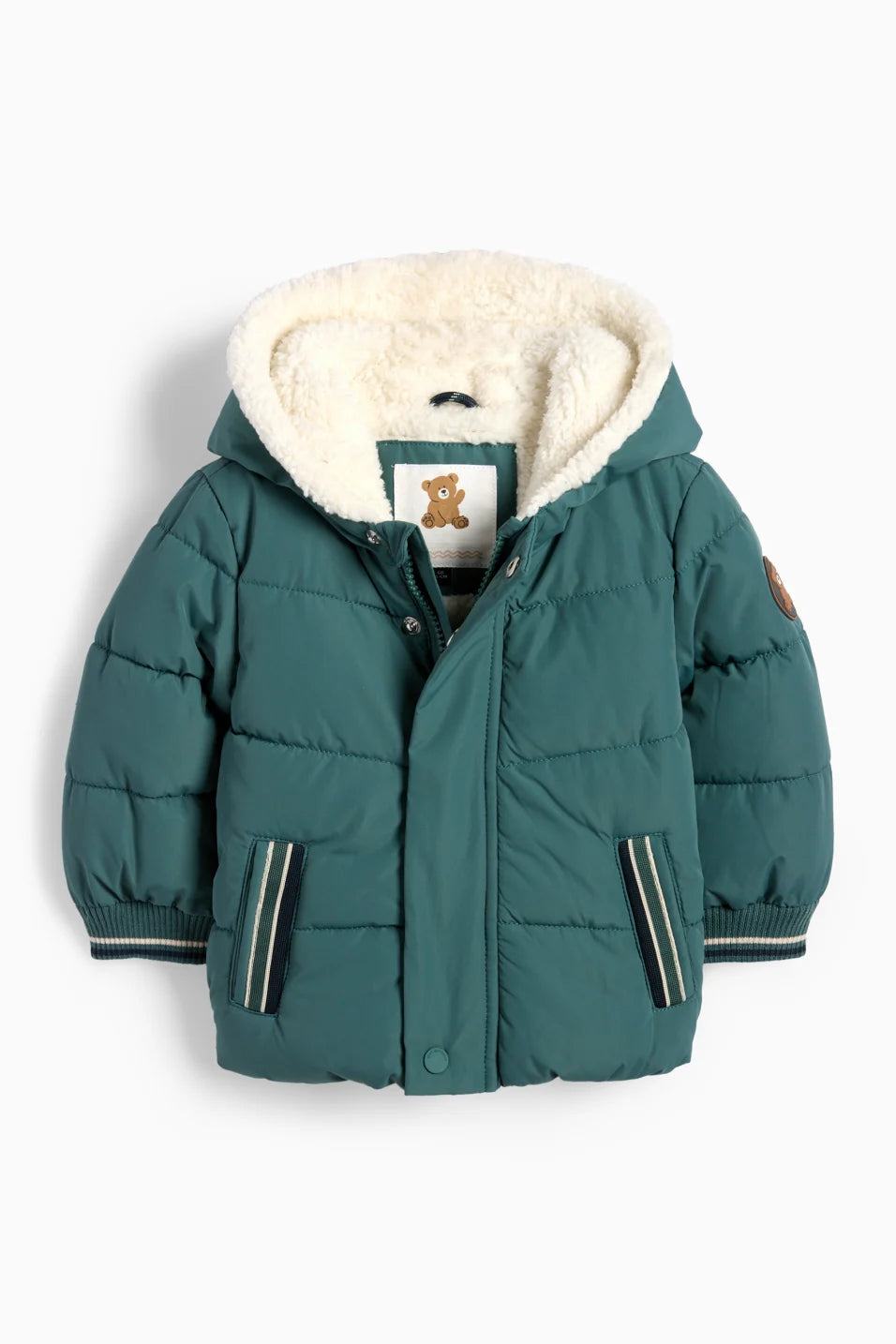 Bear - Baby quilted jacket with hood