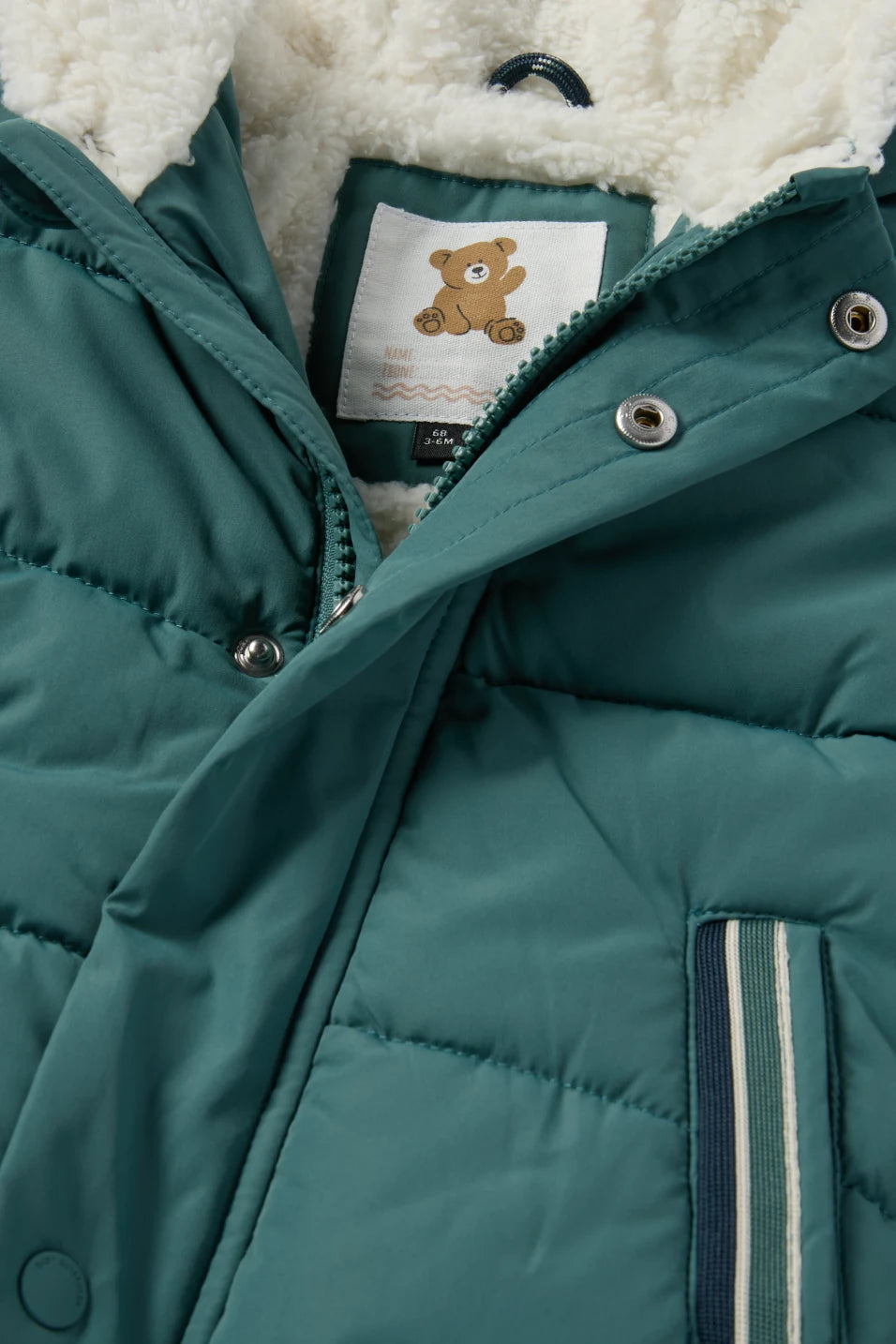 Bear - Baby quilted jacket with hood