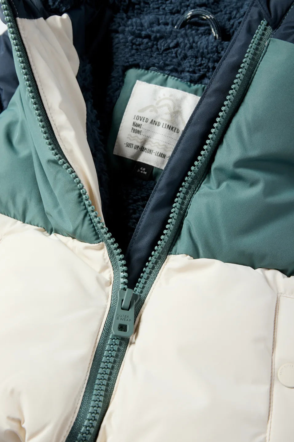Baby quilted jacket with hood