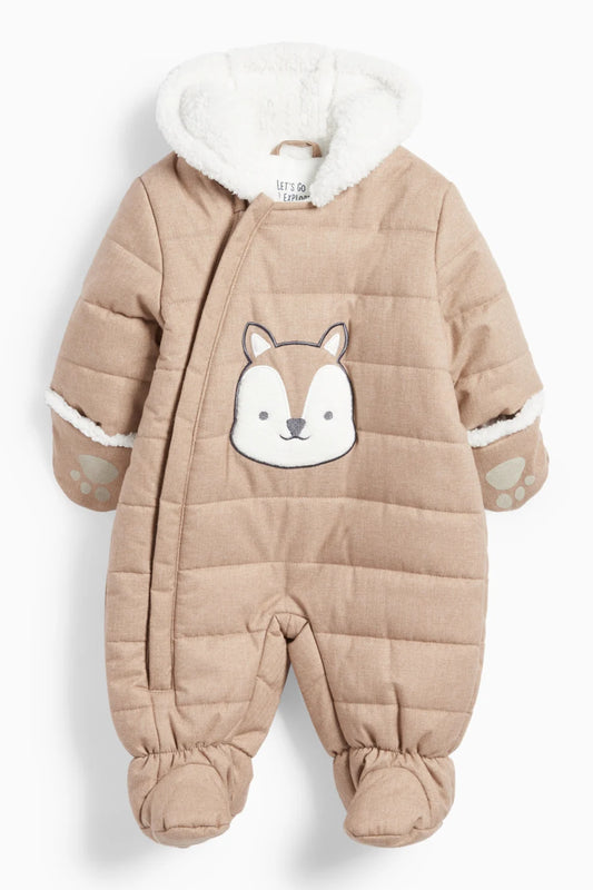 Squirrel - Hooded baby snowsuit