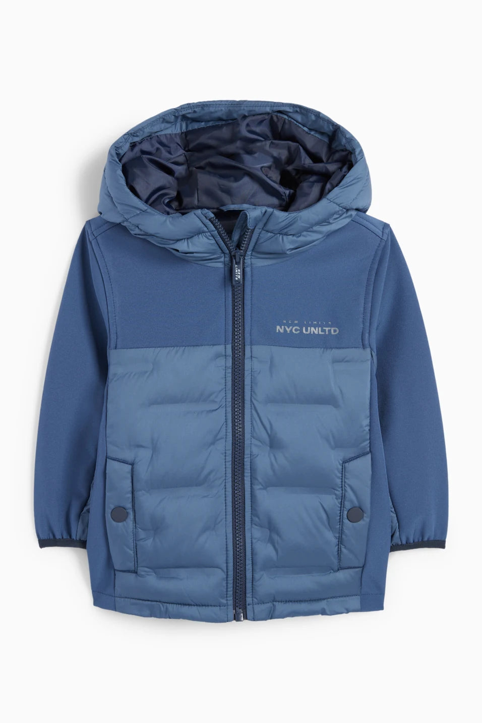 Hybrid jacket with hood