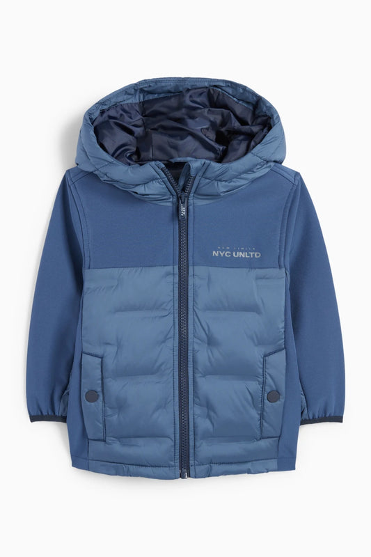 Hybrid jacket with hood