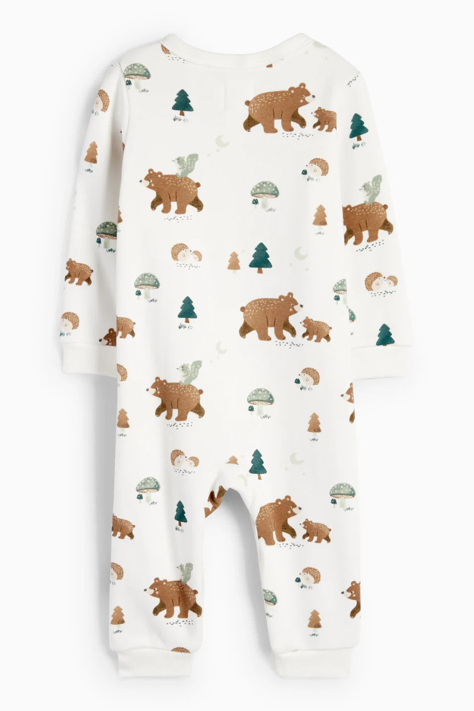 Forest Animals - lined sleepsuit
