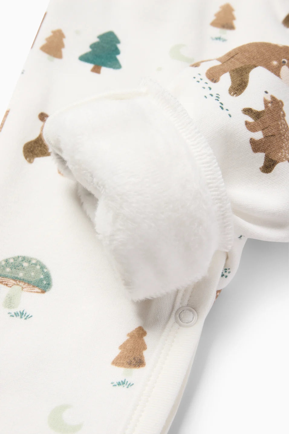 Forest Animals - lined sleepsuit