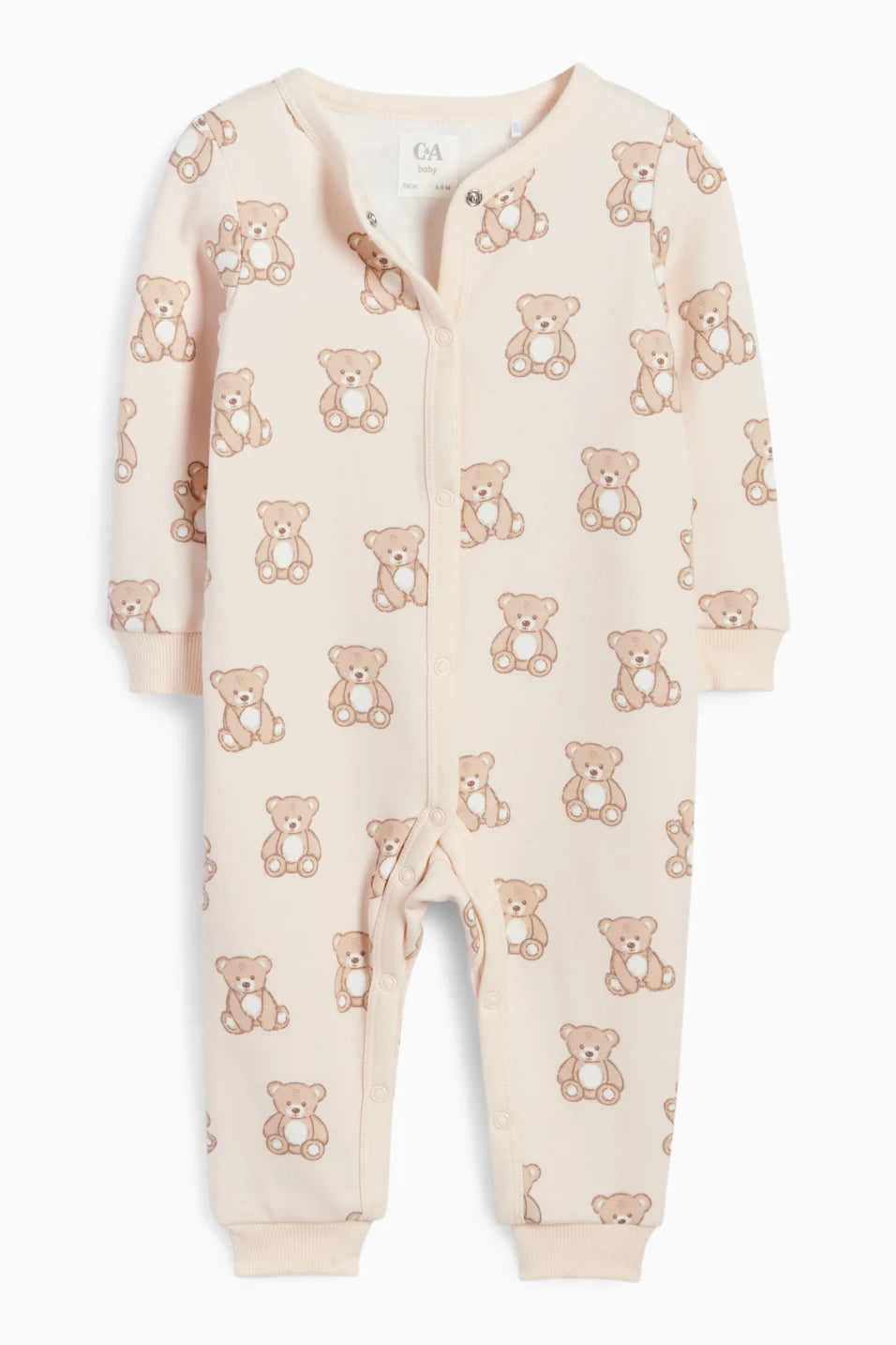 Bear - lined sleepsuit