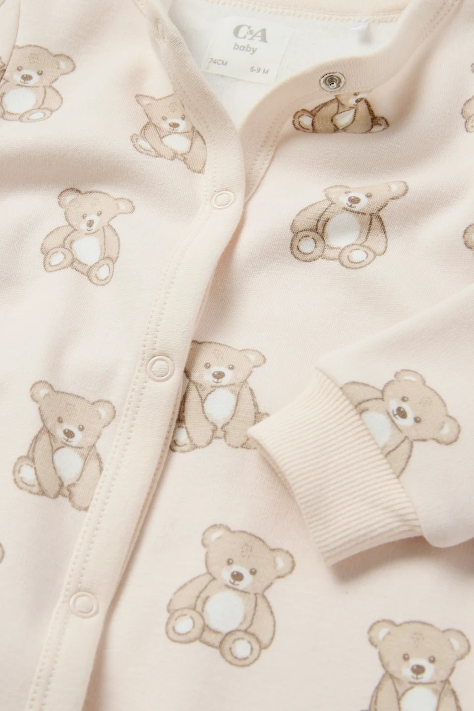 Bear - lined sleepsuit
