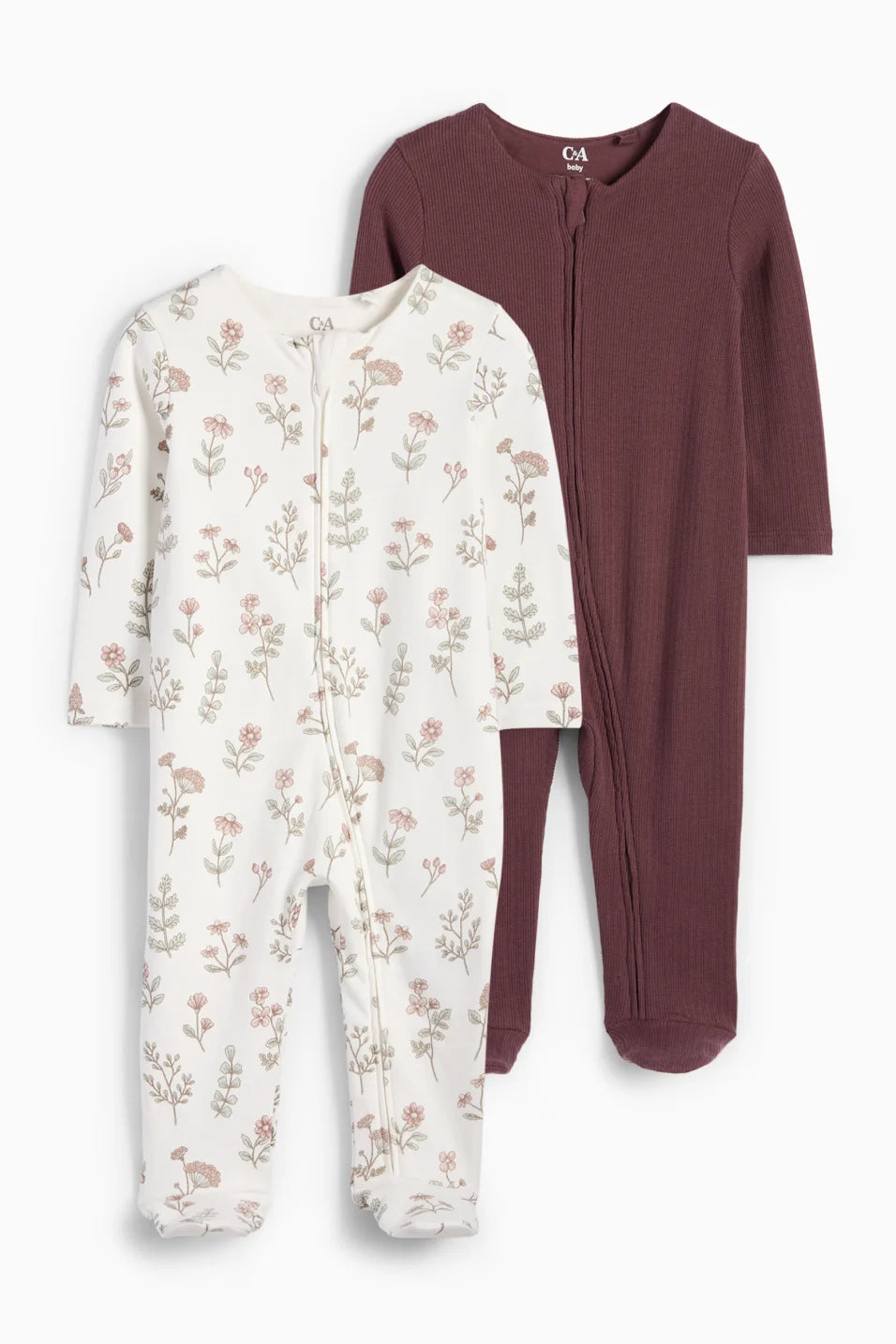 Flory - Pack of 2 cotton sleepsuits