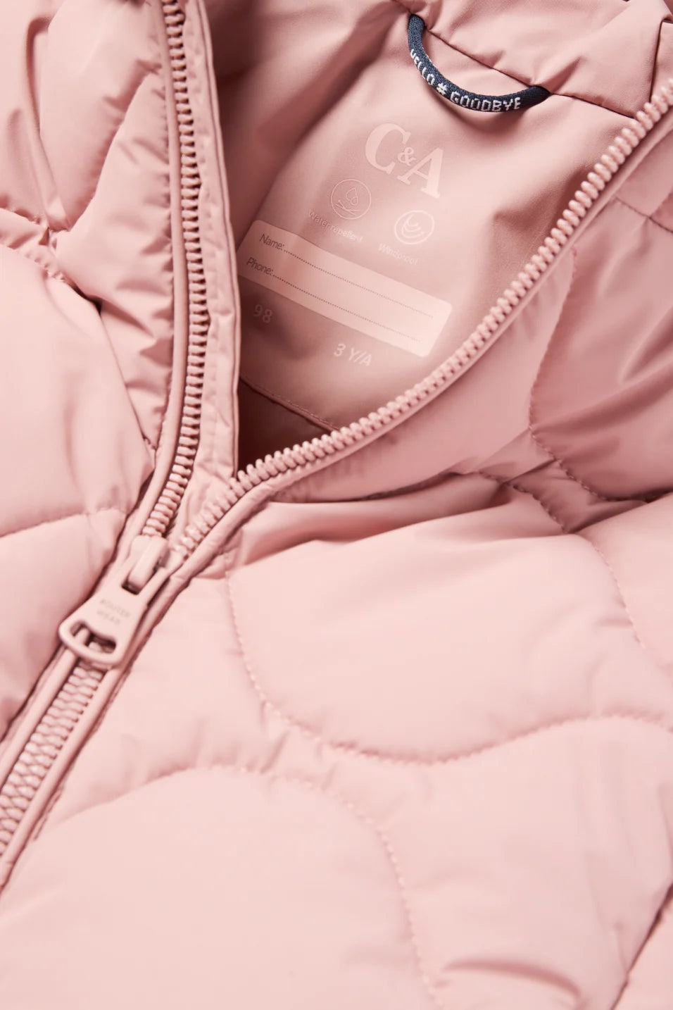 Quilted jacket with hood - water repellent