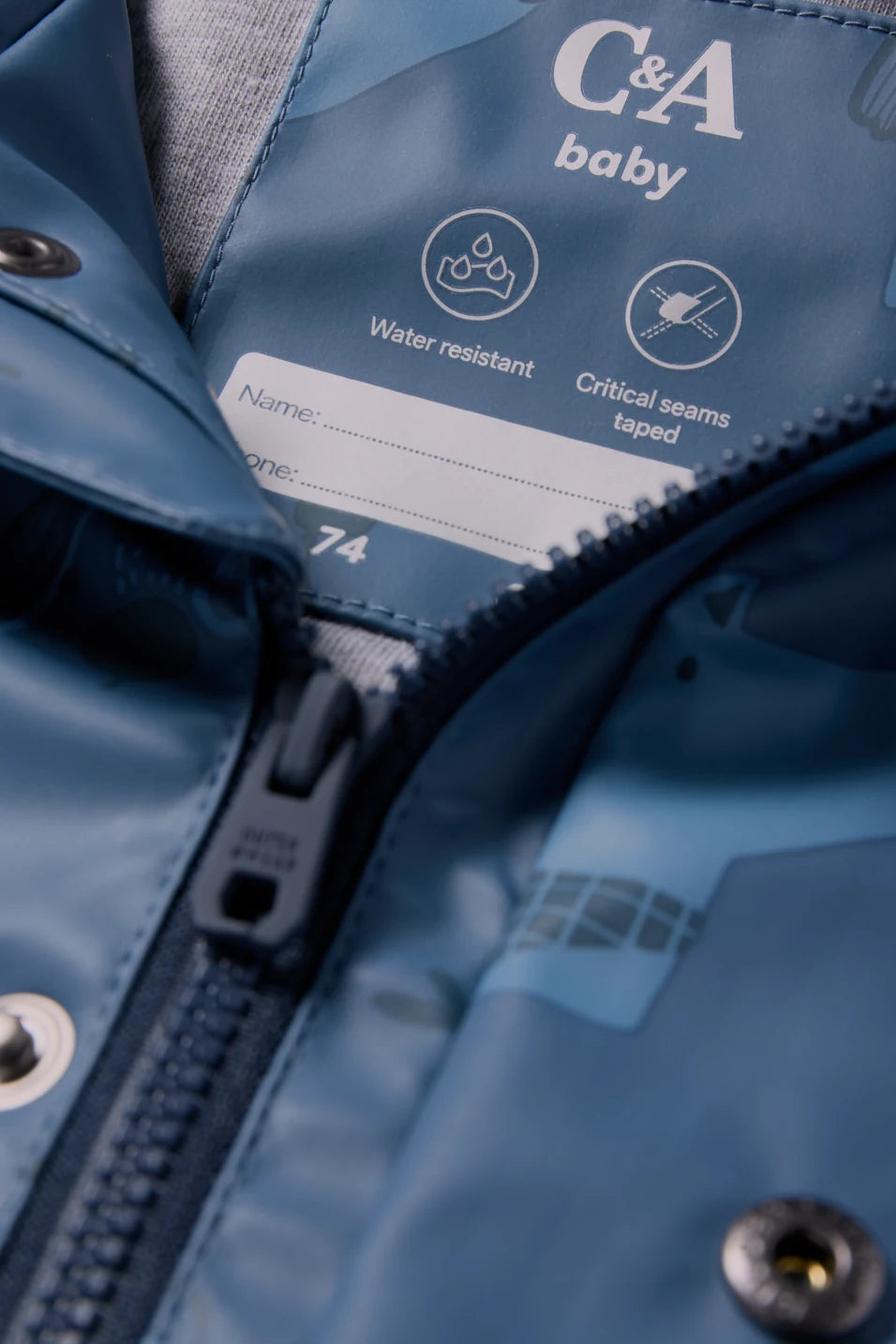 Baby rain jacket with hood - waterproof
