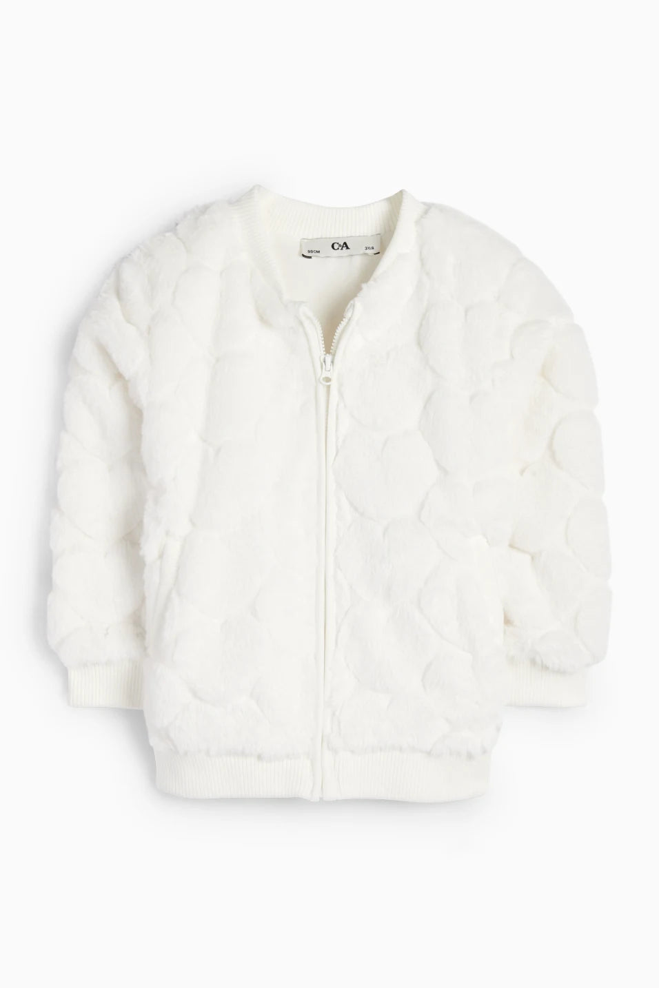 Heart - Faux Fur sweater - White