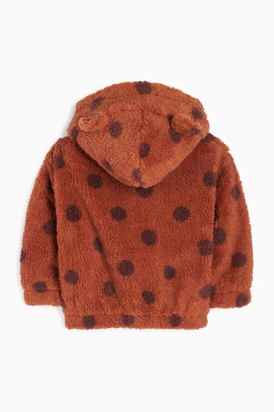 Hooded Teddy Jacket - Dotted