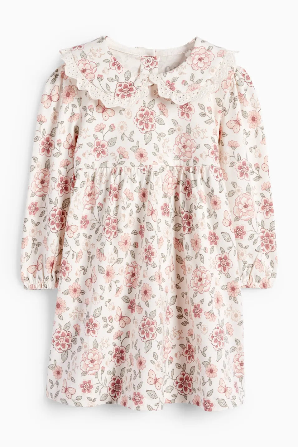 Flory dress with knit slipover