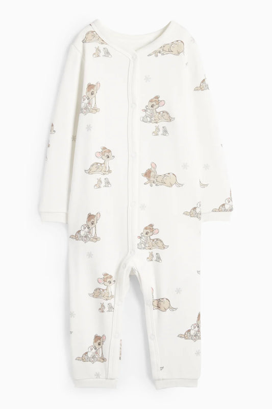 Bambi - lined sleepsuit