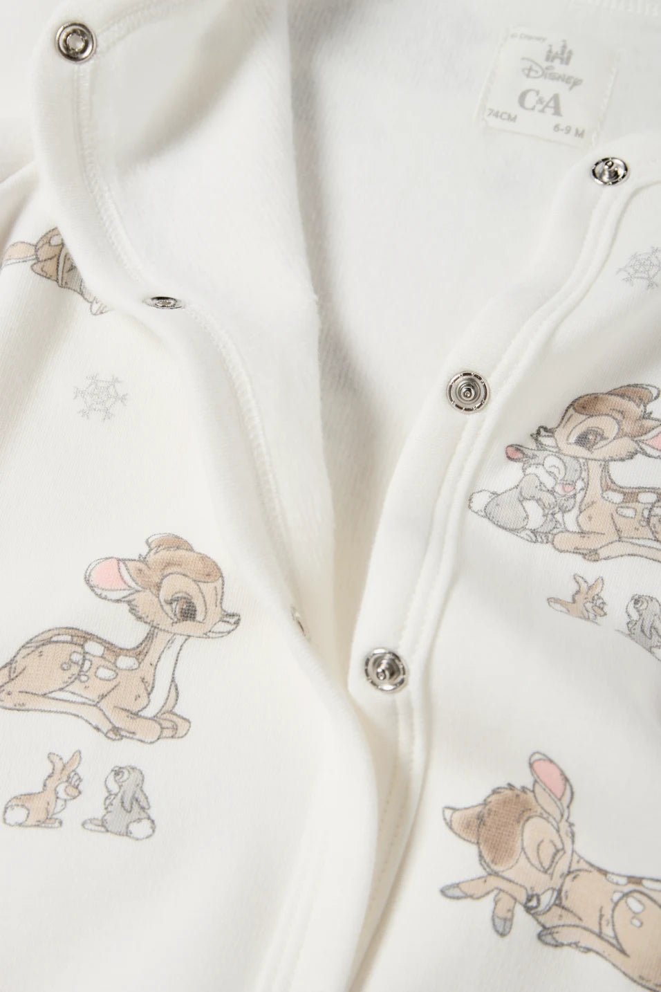 Bambi - lined sleepsuit