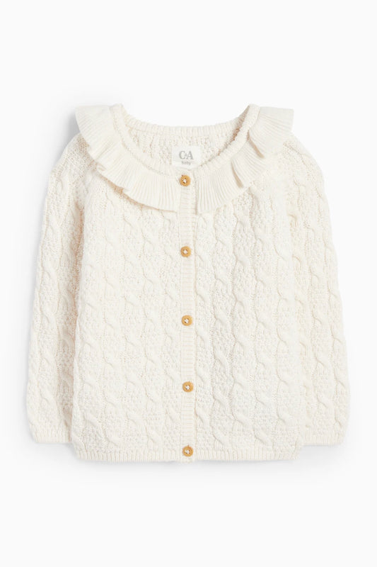 Baby Cardigan - Braid Pattern