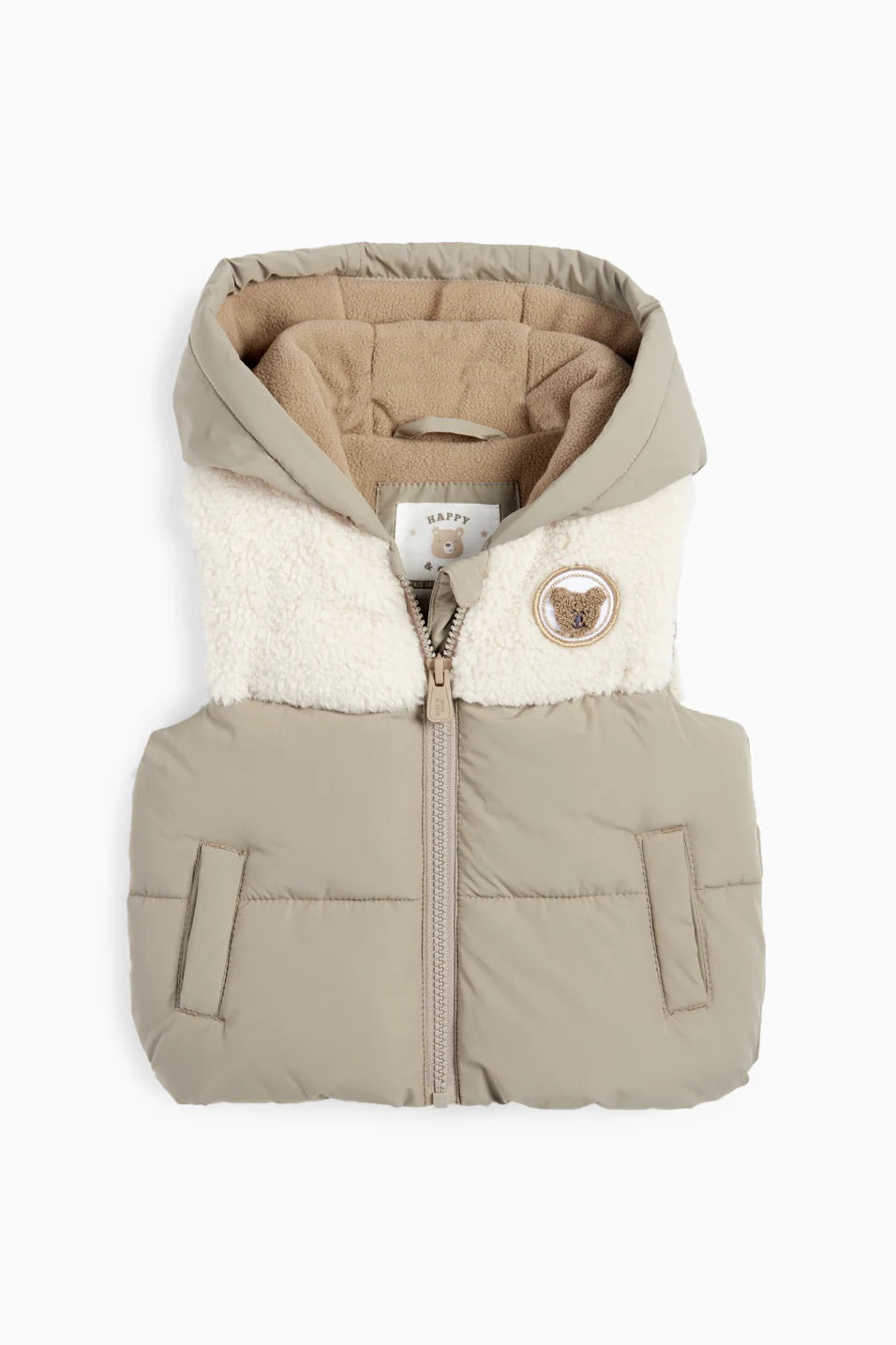 Bear - lined vest jacket