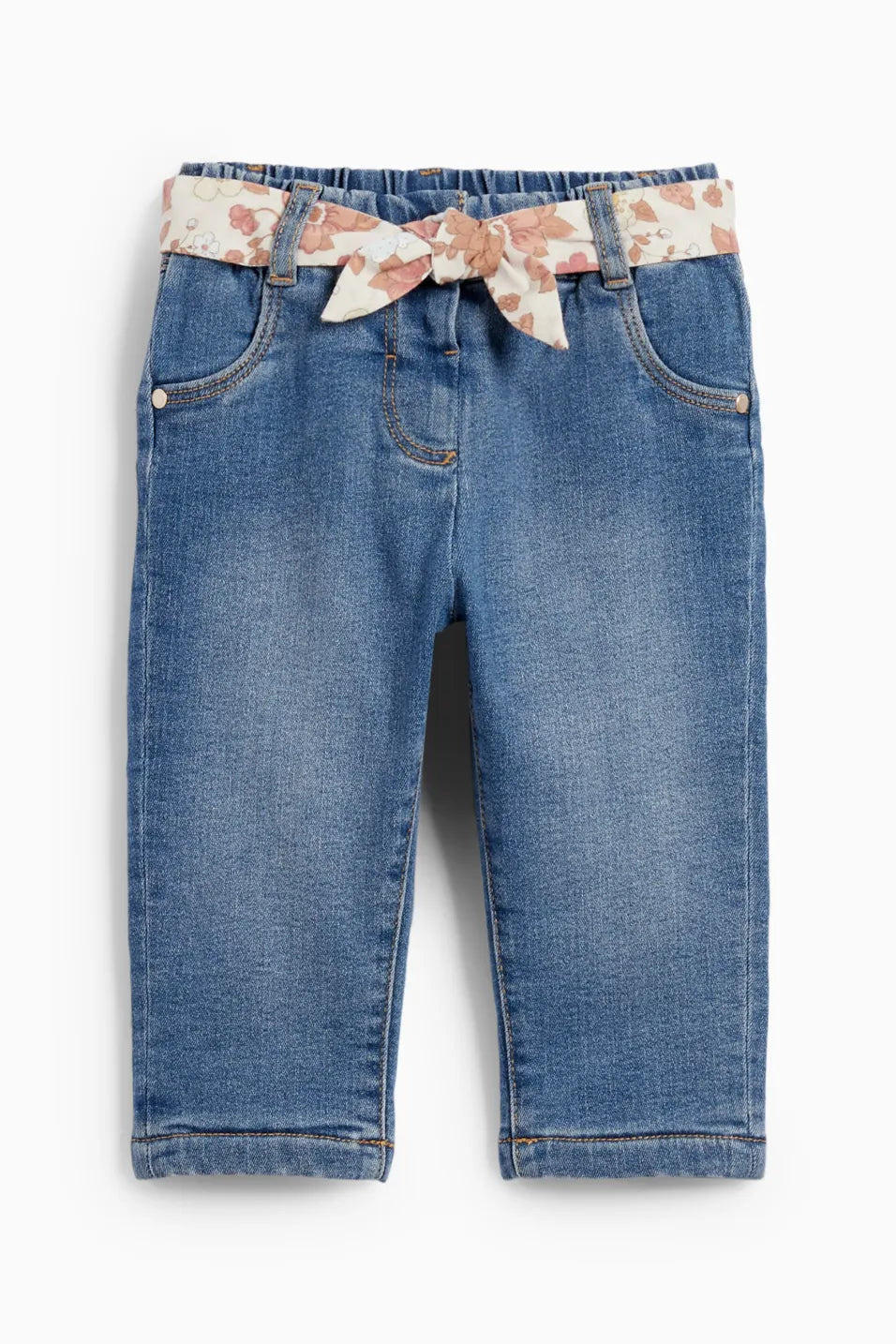 Thermojeans with tie belt
