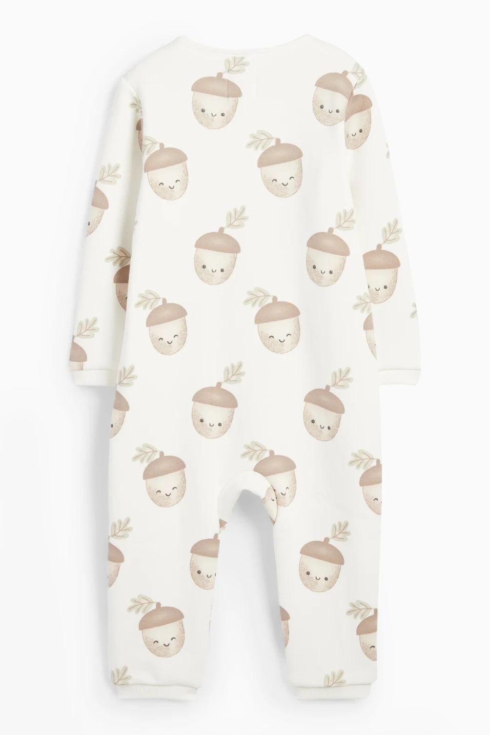 Acorn - lined sleepsuit