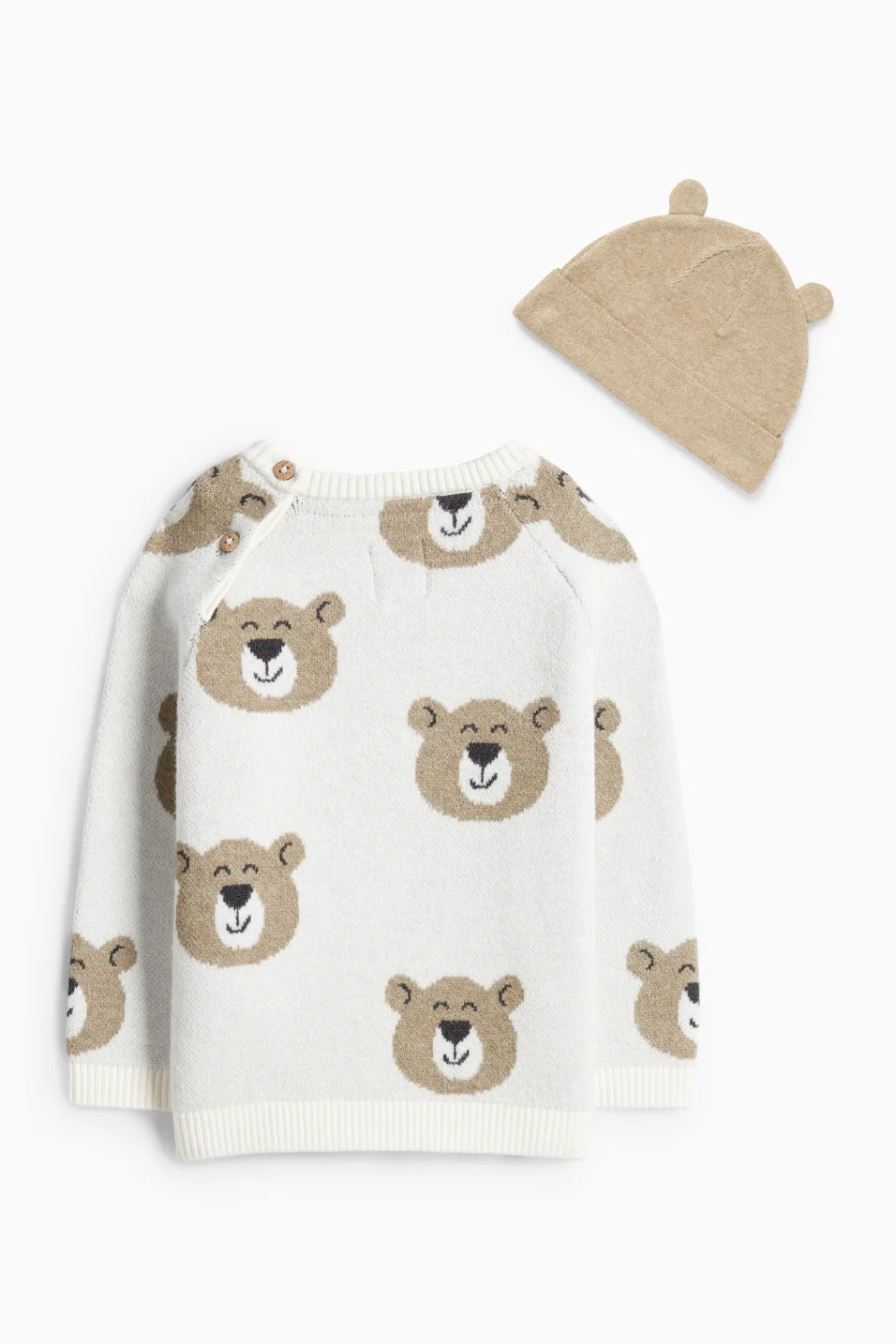 Bear - 2 pieces Set - Pullover and Hat
