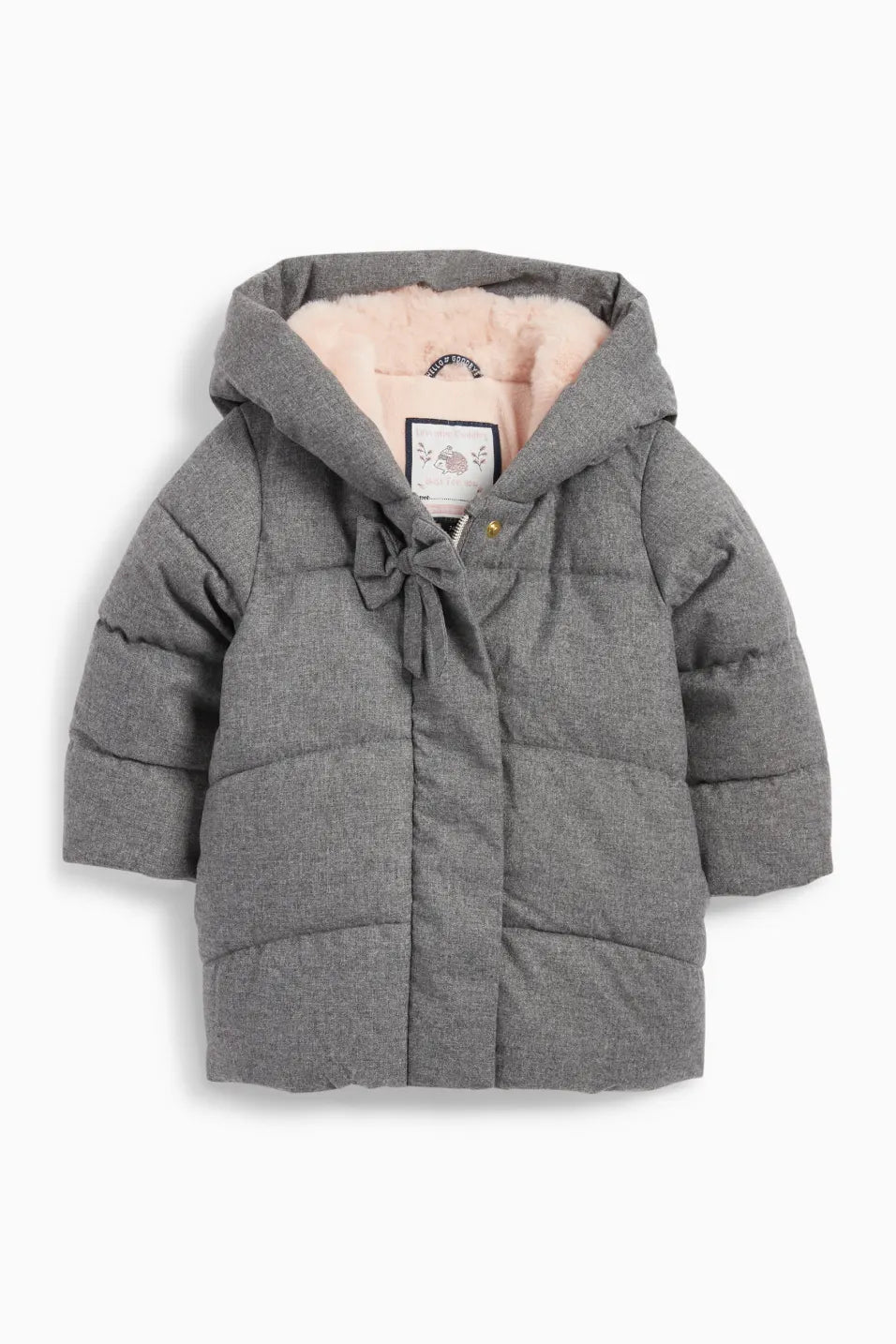 Baby quilted coat with hood
