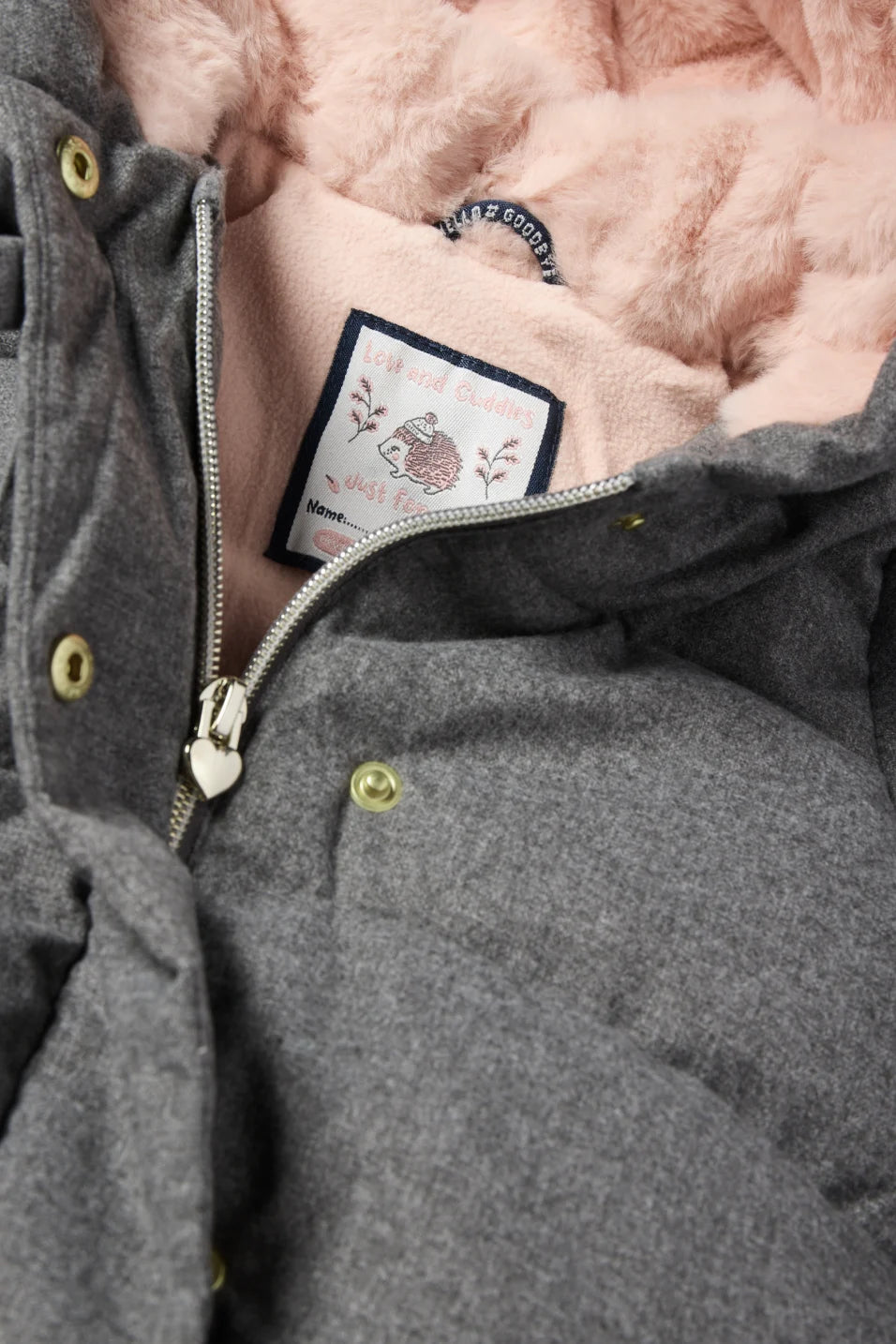 Baby quilted coat with hood