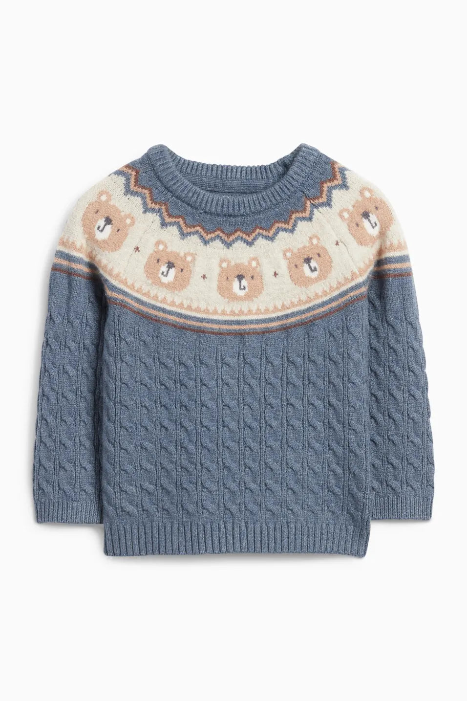 Bear - Baby Sweater - Braid Pattern