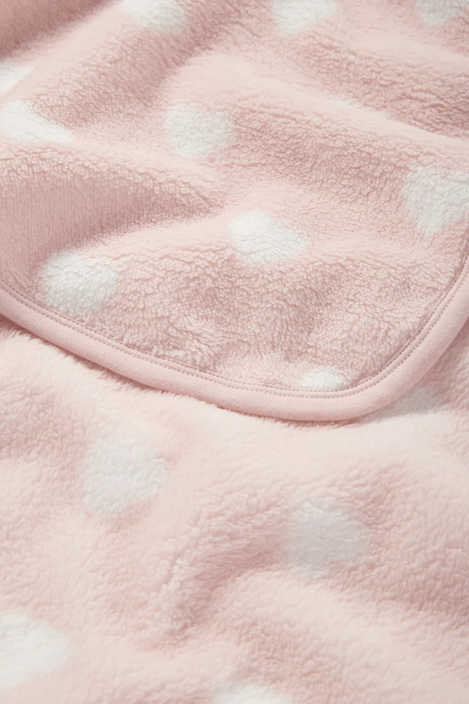 Hearts fleece blanket -Pink